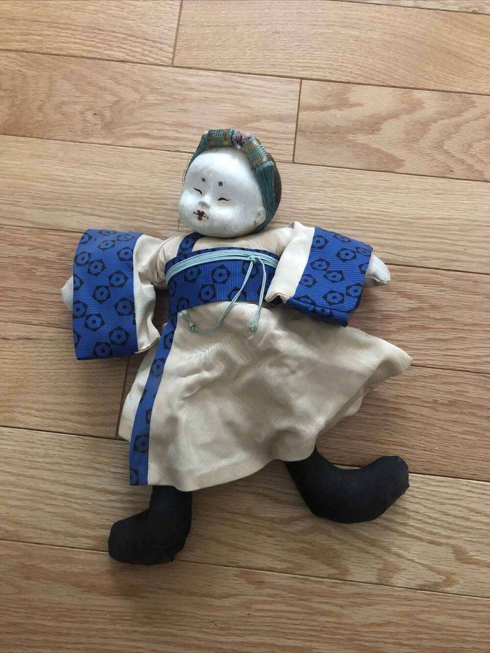 Vintage Oriental Girl Doll Head-Hands-Feet 12" Chinese Japanese Handmade